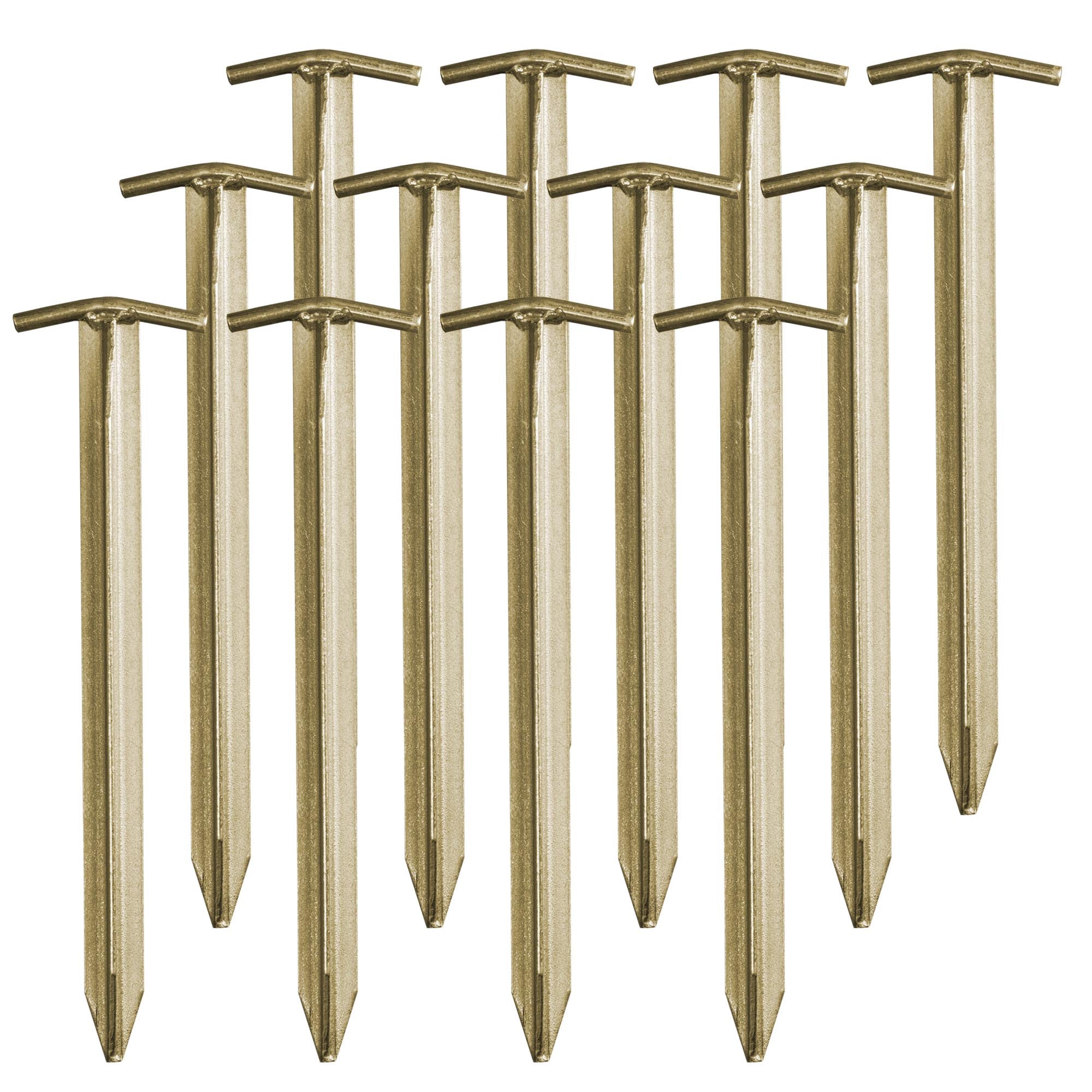 Camp Air Zeltheringe 12er-Set – robuste T-Profil Erdnägel aus Stahl